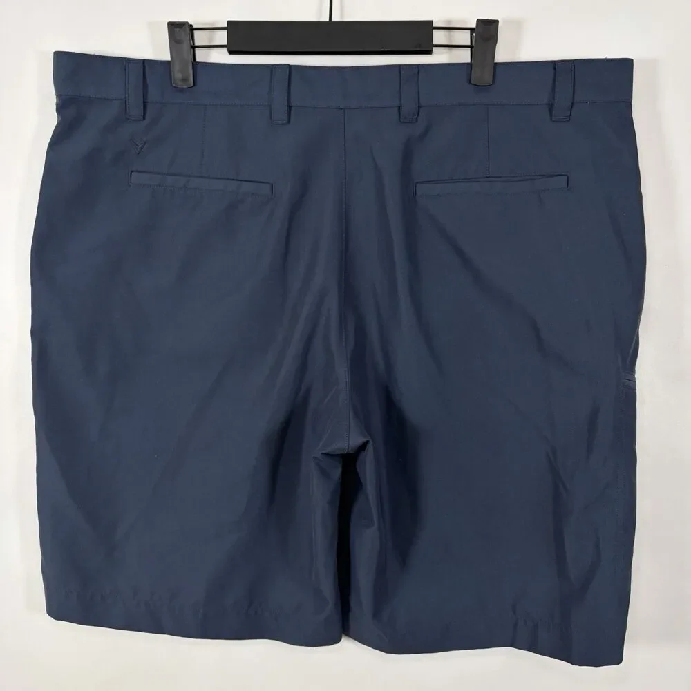 Callaway Optimum Performance Golf Shorts Mens Size 40 Navy Zipper Cargo Pocket